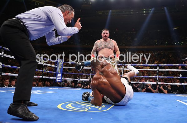 Andy Ruiz Jr. knock down Anthony Joshua New York 2019