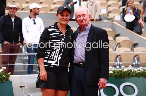 Australians Ashleigh Barty & Rod Laver 2019 French Open 
