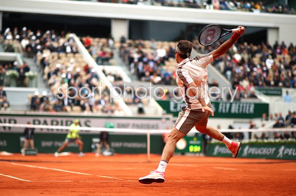 Roger Federer Switzerland backhand French Open Semi-Final 2019