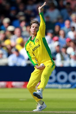 Adam Zampa Australia bowls v West Indies World Cup 2019