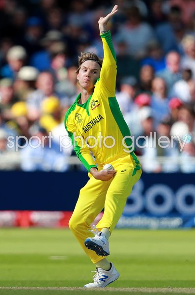 Adam Zampa Australia bowls v West Indies World Cup 2019
