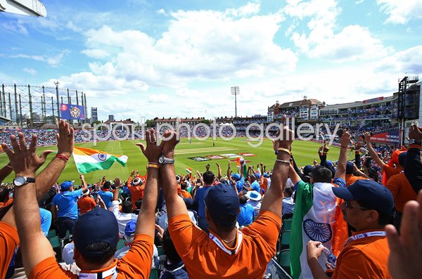 India fans celebrate v Australia The Oval London World Cup 2019