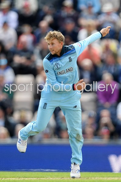 Joe Root England bowls v West Indies Southampton World Cup 2019