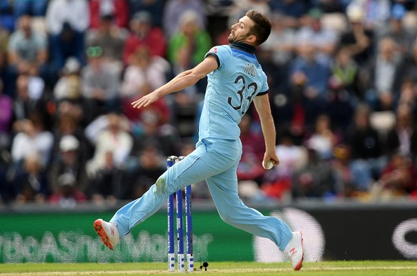 Mark Wood England bowls v West Indies Southampton World Cup 2019