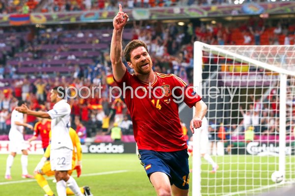 Xabi Alonso Spain v France EURO 2012 