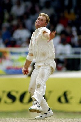 Shane Warne Australia Leg Spinner bowls ODI v West Indies 1995