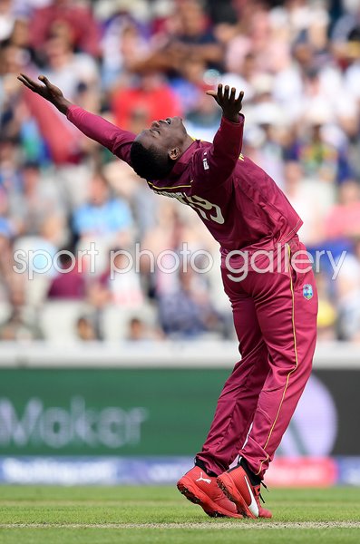 Sheldon Cottrell West Indies celebration v New Zealand World Cup 2019