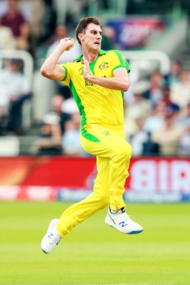Pat Cummins Australia bowls v England Lord's World Cup 2019
