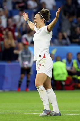 Lucy Bronze England celebrates goal v Norway World Cup 2019