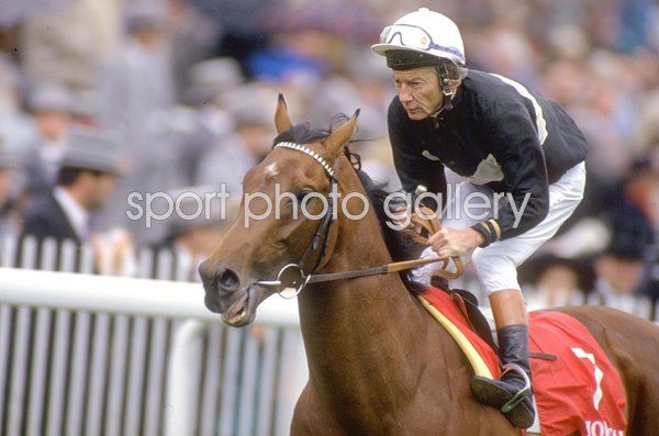 Lester Piggott riding Hokusai Epsom Derby 1991
