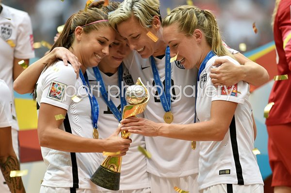 Alex Morgan, Lauren Holiday, Abby Wambach & Whitney Engen USA 2015