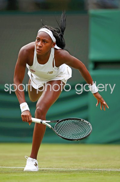 Cori Gauff USA Serves Wimbledon Tennis 2019