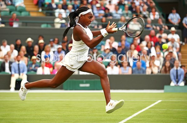 Cori Gauff Usa Forehand Wimbledon Tennis 2019