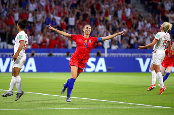 Alex Morgan USA scores v England Semi Final World Cup 2019