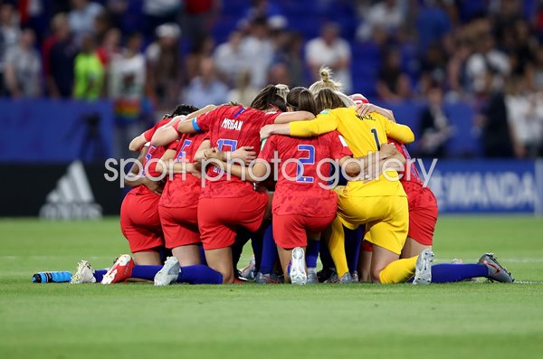 USA Team Huddle Semi Final World Cup France