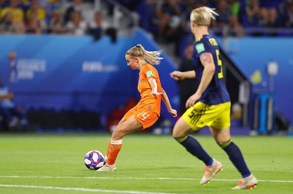 Jackie Groenen Netherlands scores v Sweden Semi Final World Cup 2019