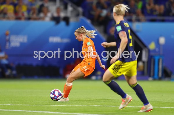 Jackie Groenen Netherlands scores v Sweden Semi Final World Cup 2019