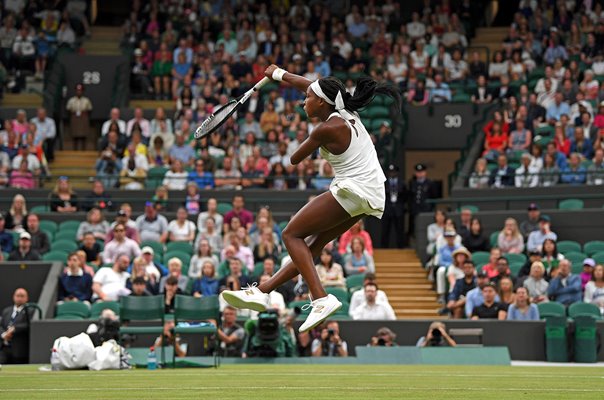 Cori Gauff USA Overhead Smash Wimbledon 2019