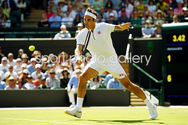 Roger Federer Switzerland Backhand Wimbledon Tennis 2019