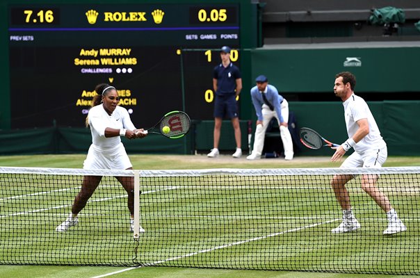 Andy Murray GB & Serena Williams USA Mixed Doubles Wimbledon 2019