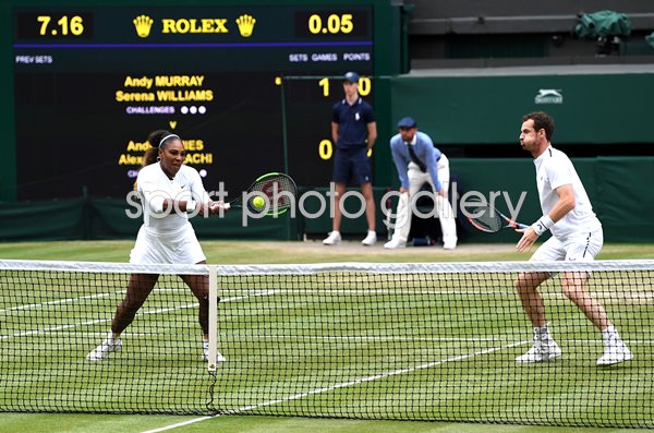 Andy Murray GB & Serena Williams USA Mixed Doubles Wimbledon 2019