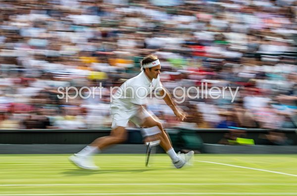 Roger Federer Switzerland Wimbledon Action Blur Effect 2019