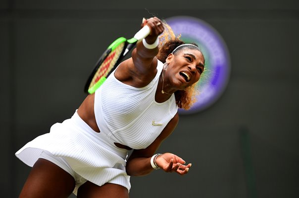 Serena Williams USA serves Round 3 Wimbledon 2019
