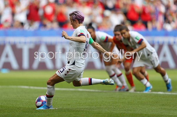 Megan Rapinoe USA scores v Netherlands World Cup Final 2019