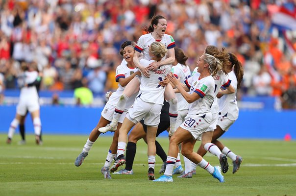 Rose Lavelle USA celebrates World Cup Final Goal Lyon 2019