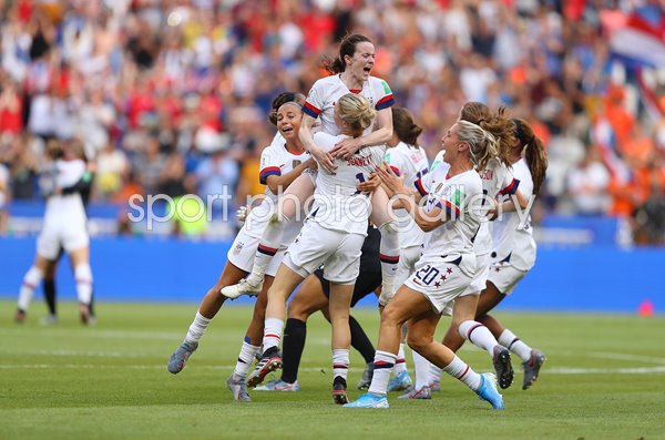 Rose Lavelle USA celebrates World Cup Final Goal Lyon 2019