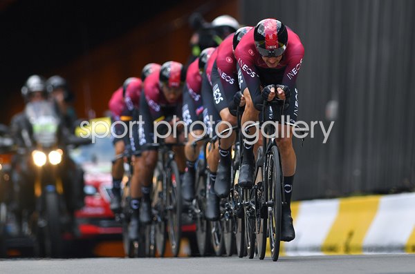 Gianni Moscon leads Team INEOS Time Trial Stage 2 Tour 2019