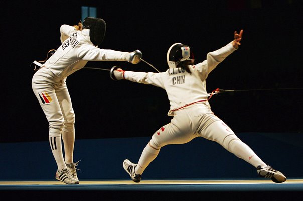 Britta Heidemann Germany v Luo Xiaojuan China Fencing 2008