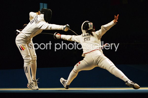 Britta Heidemann Germany v Luo Xiaojuan China Fencing 2008