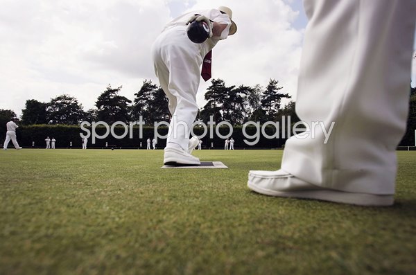 Lawn Bowls action in Maidenhead England