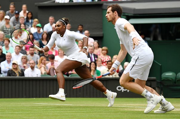 Serena Williams & Andy Murray Mixed Doubles Wimbledon Tennis 2019