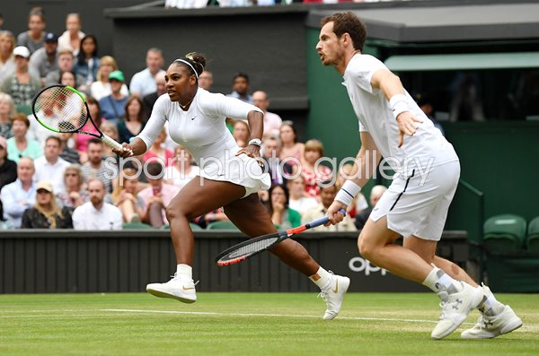 Serena Williams & Andy Murray Mixed Doubles Wimbledon Tennis 2019