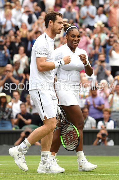 Serena Williams & Andy Murray Mixed Doubles R2 Wimbledon 2019