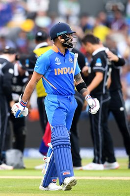 Virat Kohli Indian Captain dismissed v New Zealand Semi-Final 2019