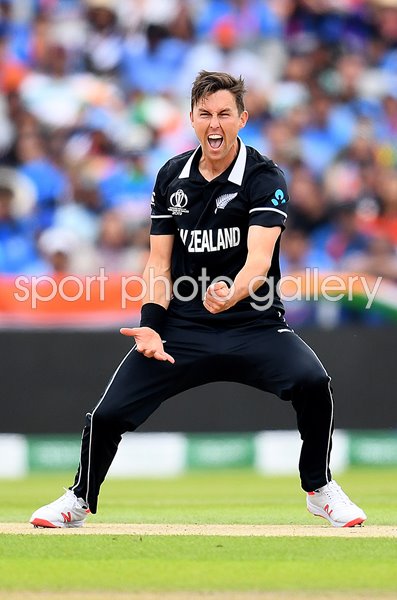 Trent Boult New Zealand celebrates Virat Kohli wicket World Cup 2019  