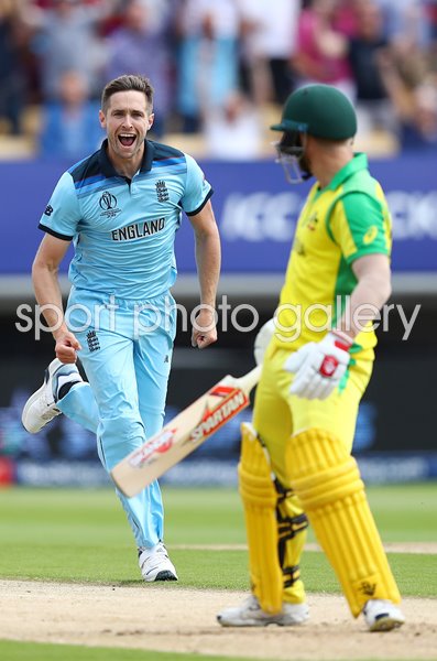 Chris Woakes dismisses David Warner Semi Final World Cup 2019 