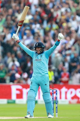 Joe Root England celebrates v Australia Edgbaston World Cup 2019