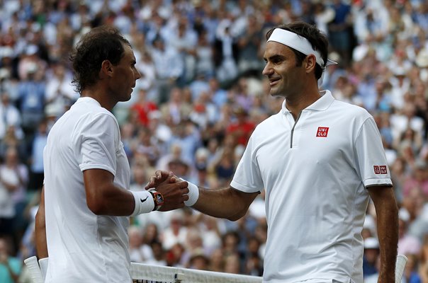 Roger Federer Switzerland & Rafael Nadal Spain Wimbledon 2019