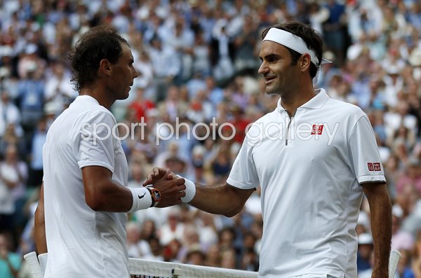 Roger Federer Switzerland & Rafael Nadal Spain Wimbledon 2019