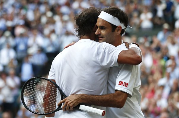 Roger Federer Switzerland beats Rafael Nadal Spain Wimbledon 2019