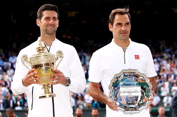 Champion Novak Djokovic & Runner Up Roger Federer Wimbledon 2019