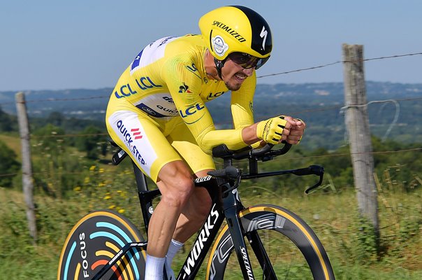 Julian Alaphilippe Yellow Jersey Stage 13 Pau Tour de France 2019