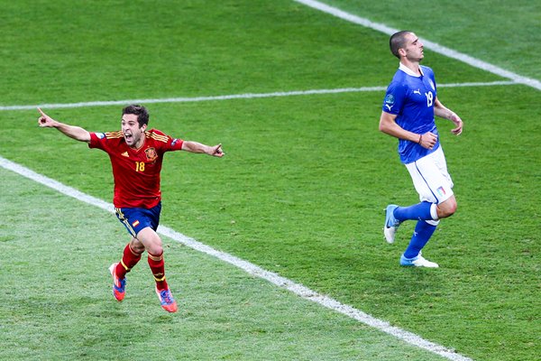 Jordi Alba scores Spain v Italy EURO 2012 Final