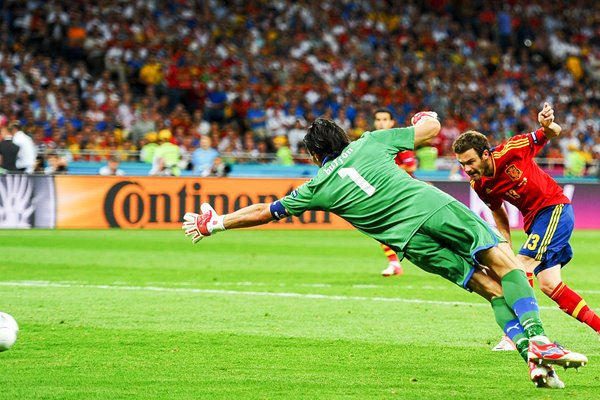 Juan Mata scores Spain v Italy EURO 2012 Final