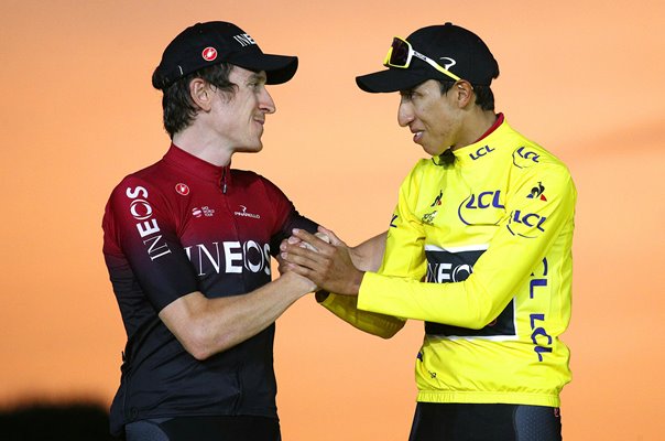 Egan Bernal & Geraint Thomas Paris Podium Tour 2019