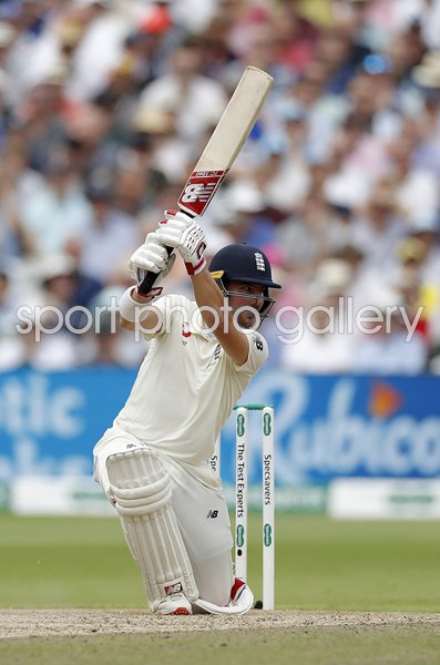 Rory Burns England batting action v Australia Edgbaston 2019